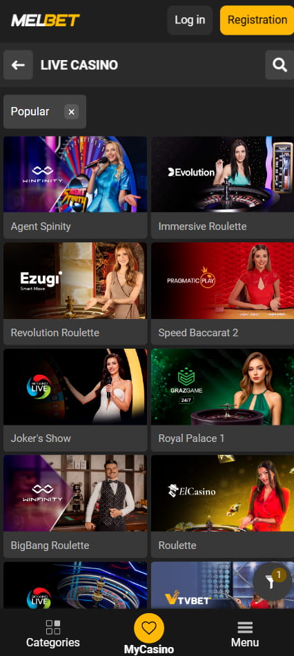 melbet live casino